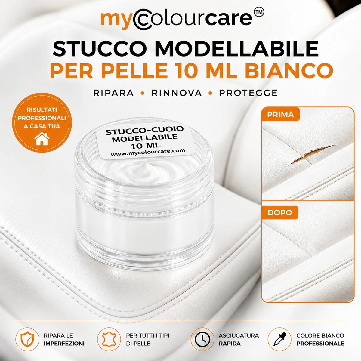 Cuoio Liquido per Pelle – Stucco Riparatore Mycolourcare 10 ml