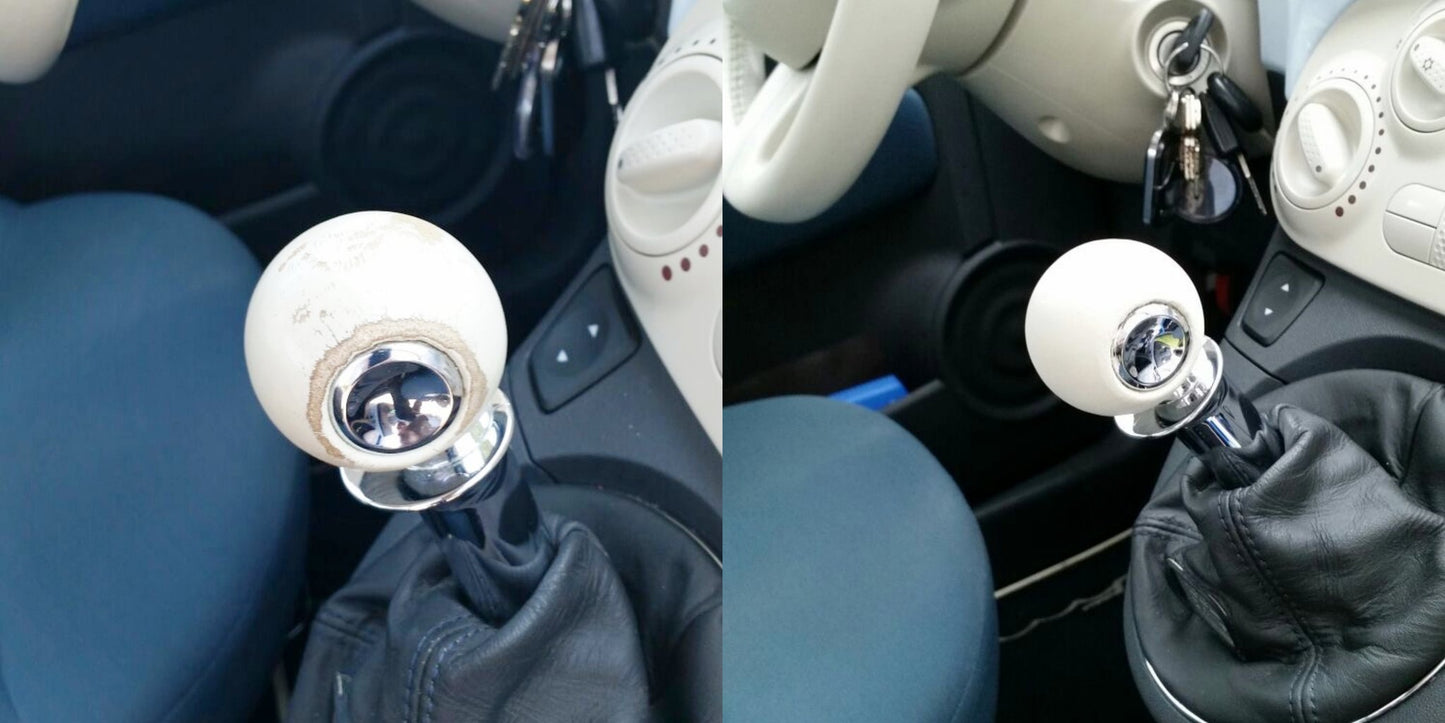 Kit Ritocco Volante Avorio 3 in 1 per Fiat 500 - Pelle o Ecopelle