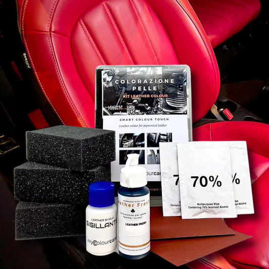 Shoulder Pad Touch Up Kit Fiat 500 Frau Abarth Red - Leather &amp; Eco-leather