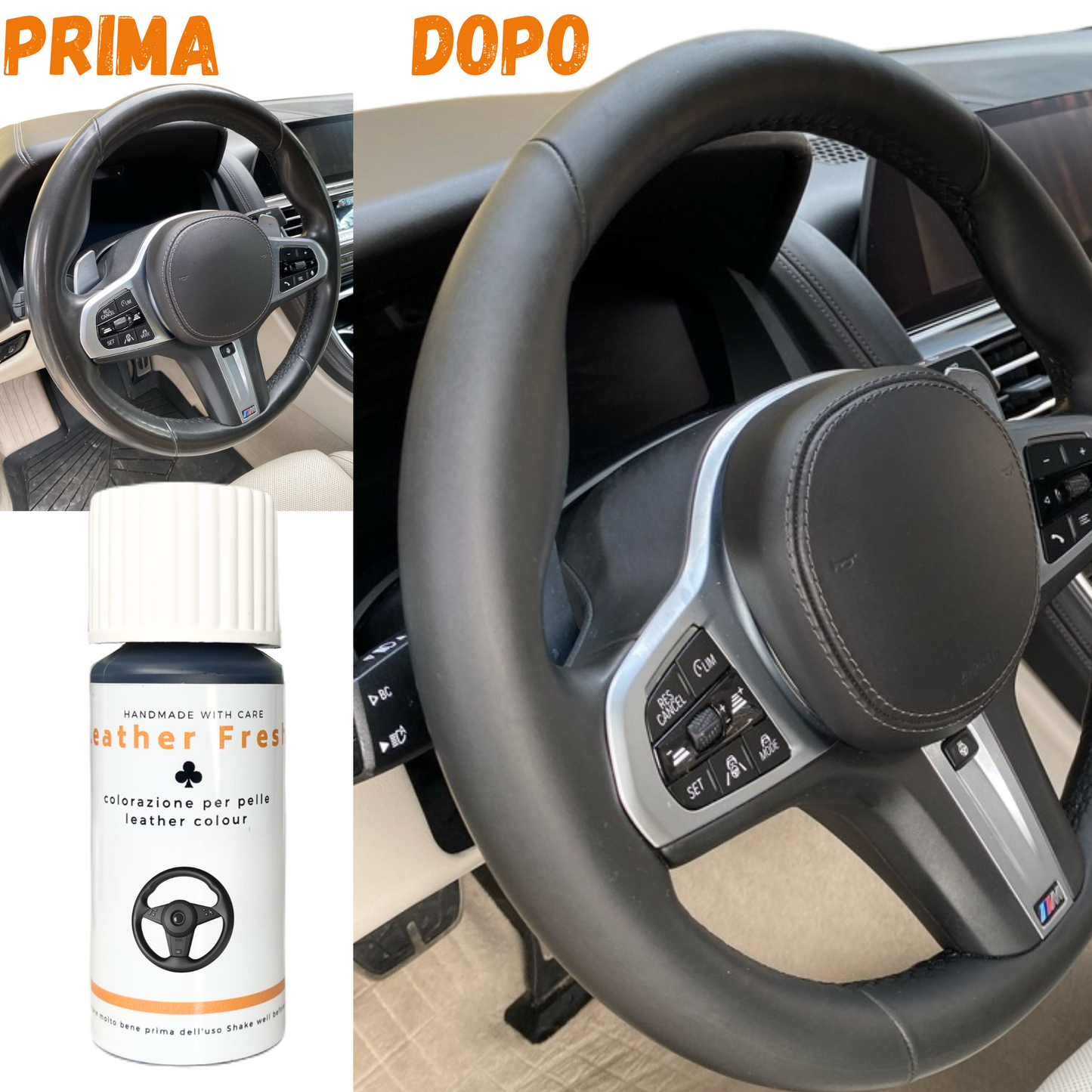 Kit Ritocco Volante Nero - Pelle o Ecopelle