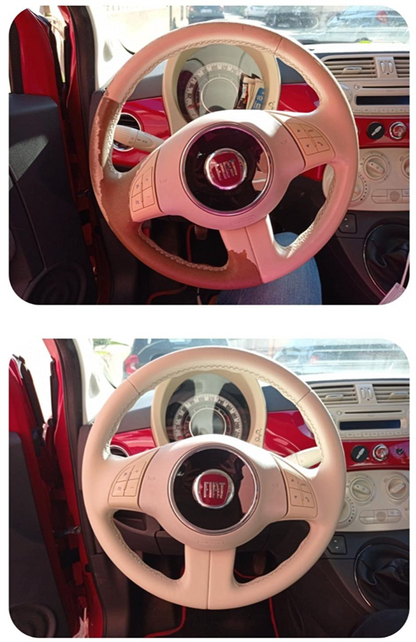 Ivory Steering Wheel Touch Up Kit - Leather &amp; Faux Leather 