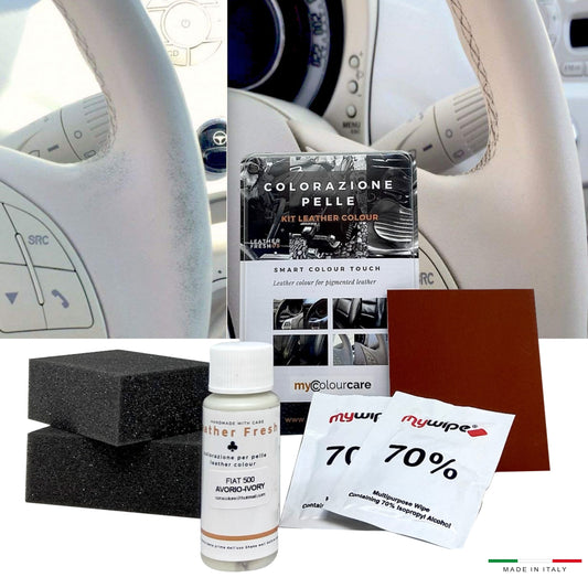 Ivory Steering Wheel Touch Up Kit - Leather &amp; Faux Leather 